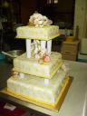 Yellow 3T Wedding cake